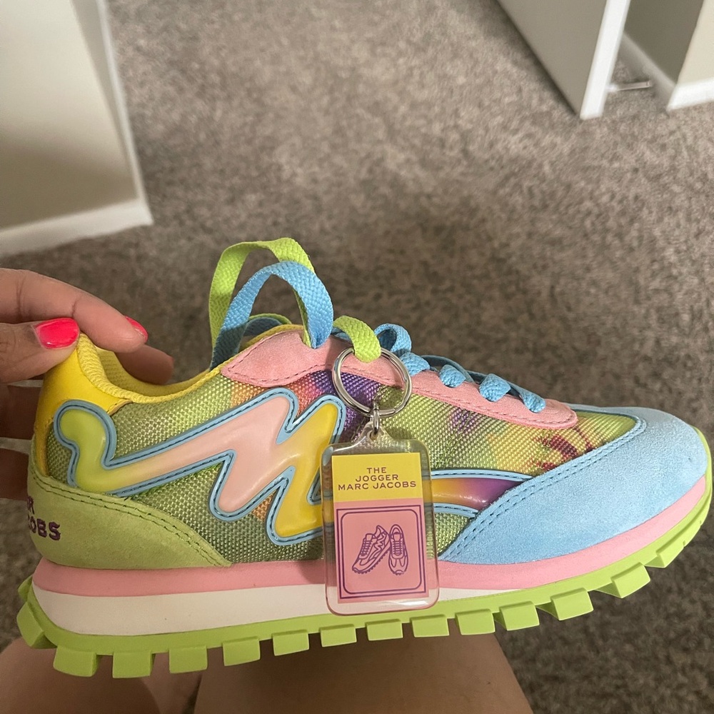 Marc Jacobs Kids Vibrant Yellow and Blue Sneakers
